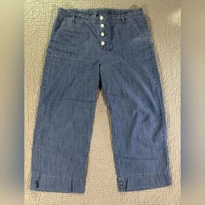 Chambray Wide Leg Pants